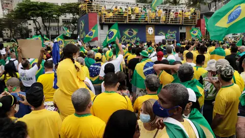 Simpatizantes del presidente Bolsonaro se manifiestan en su apoyo en día de la Independencia de Brasil Simpatizantes del presidente Bolsonaro se manifiestan en su apoyo en día de la Independencia de Brasil