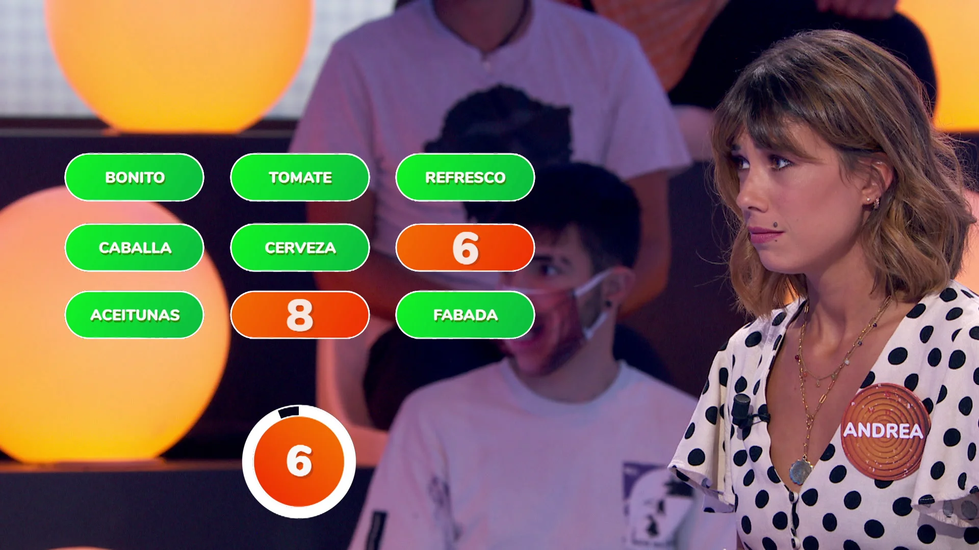 La actriz ha conseguido acumular los puntos y salvar al equipo naranja.