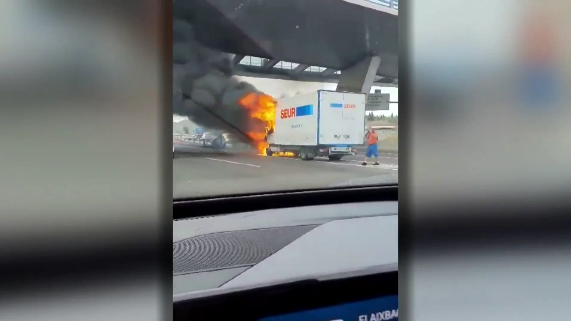 Incendio camión Barcelona