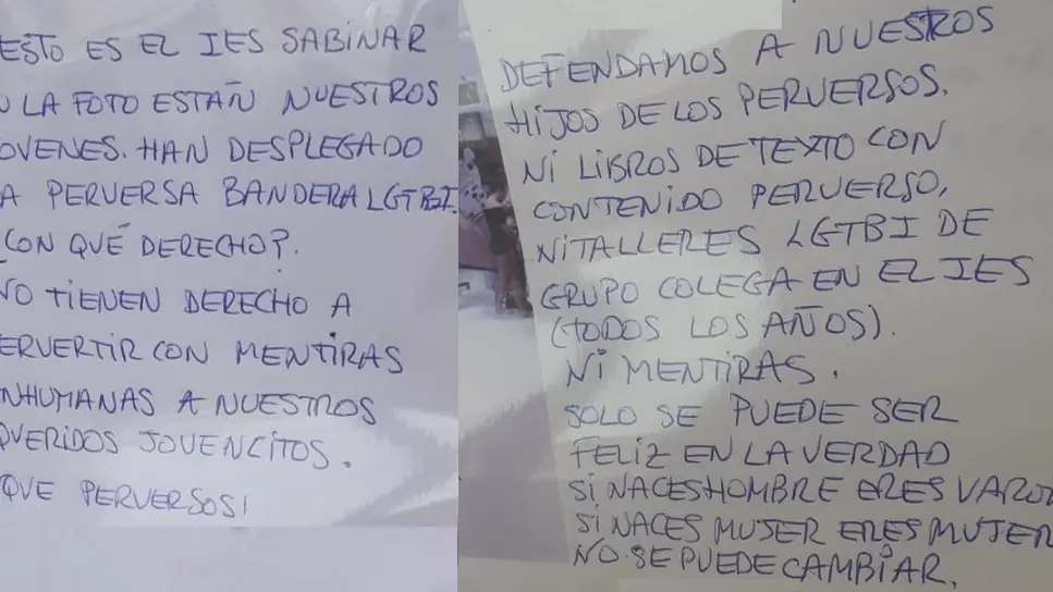 Ataques al IES Sabinar en Roquetas de Mar por exhibir la bandera LGTBI 