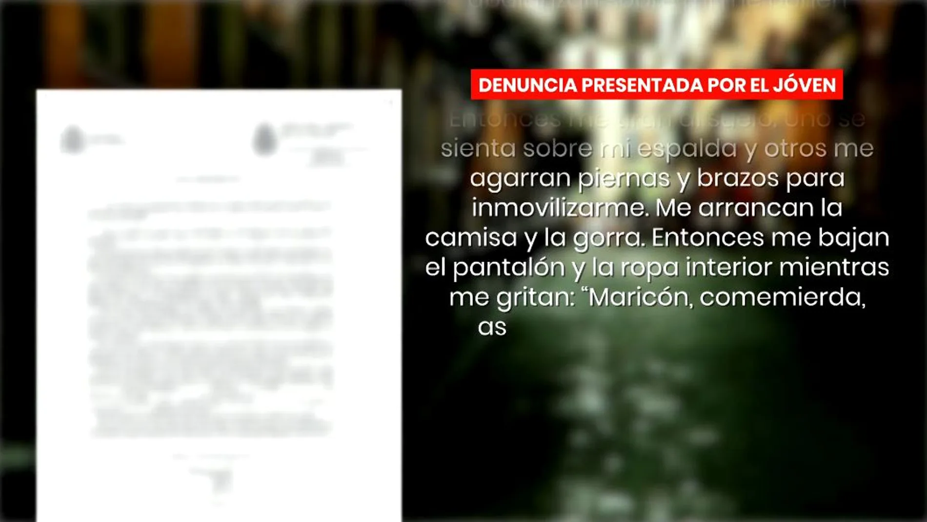Denuncia de la supuesta agresión homófoba en Madrid.