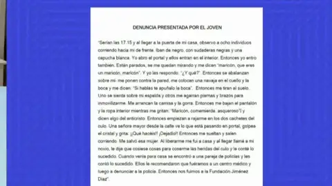 Consulta el contenido de la denuncia falsa de agresión homófoba en Madrid Consulta el contenido de la denuncia falsa de agresión homófoba en Madrid