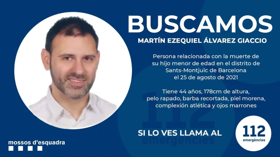 Martin Ezequiel, el supuesto parricida de Barcelona, podría estar muerto, según los Mossos Martin Ezequiel, el supuesto parricida de Barcelona, podría estar muerto, según los Mossos