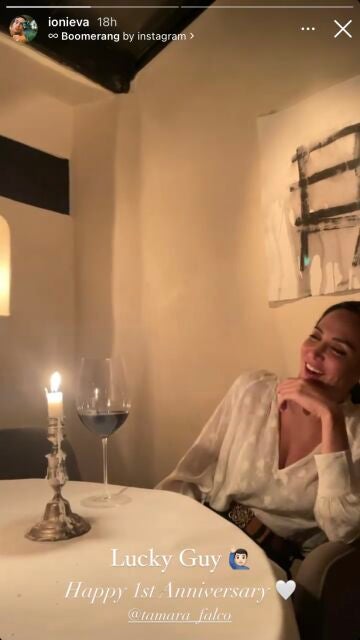 Íñigo Onieva y Tamara Falcó celebrando su primer aniversario
