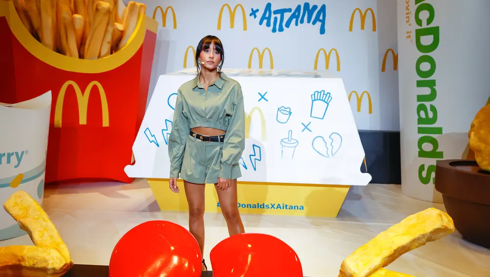 Aitana Ocaña en la presentación de su menú de McDonald's