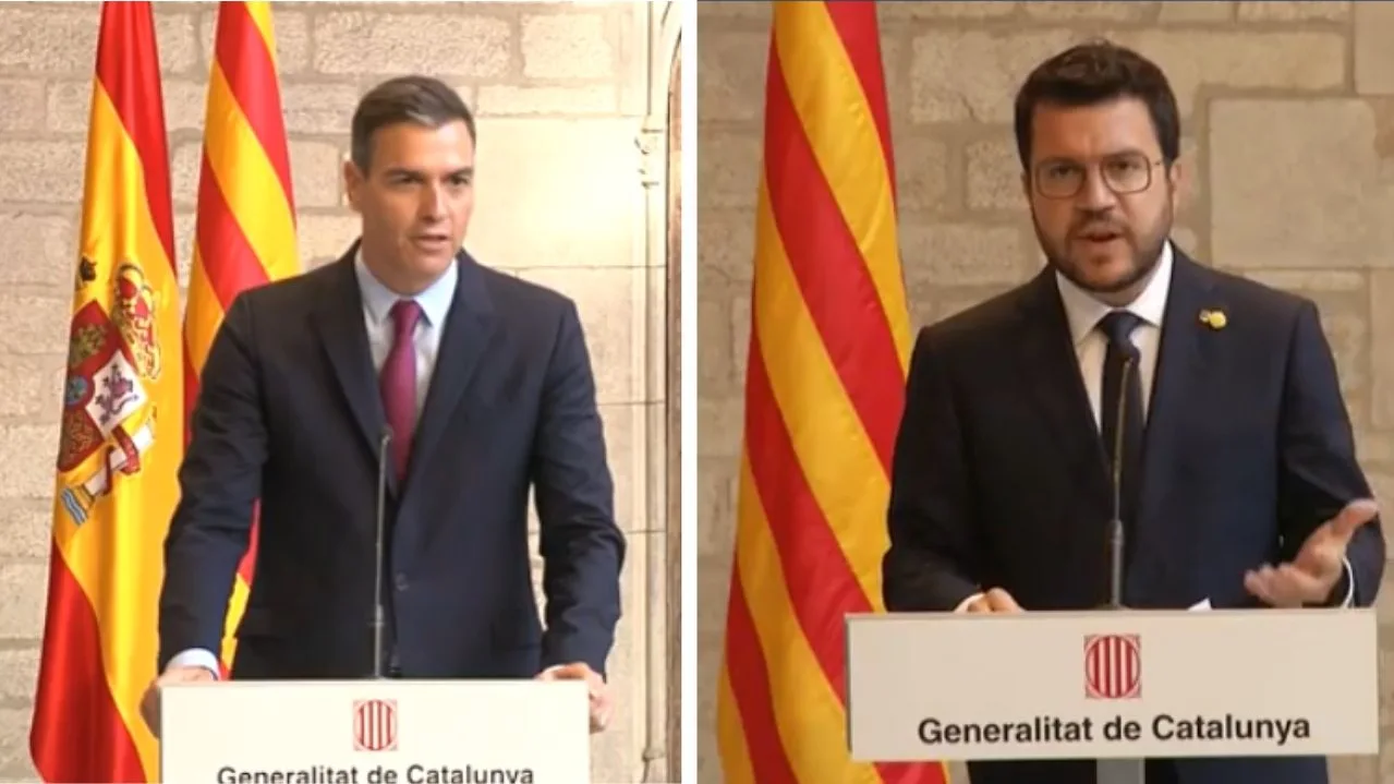 Pedro Sánchez y Pere Aragonès Pedro Sánchez y Pere Aragonès
