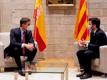 Pedro Sánchez y Pere Aragonès Pedro Sánchez y Pere Aragonès