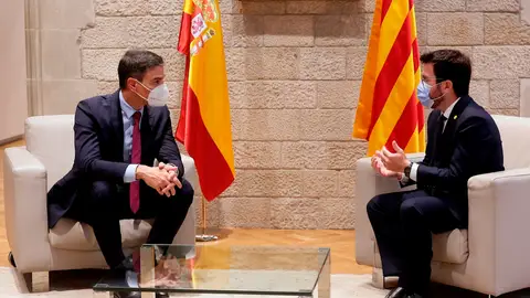 Pedro Sánchez y Pere Aragonès Pedro Sánchez y Pere Aragonès