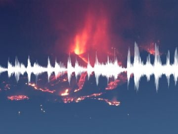 Sonido del rugido del volcán en La Palma