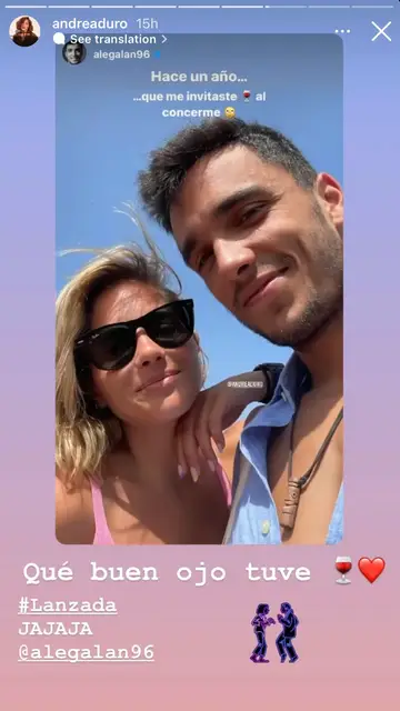 Andrea Duro revela cuándo y cómo comenzó su relación con Alejandro Galán Andrea Duro revela cuándo y cómo comenzó su relación con Alejandro Galán