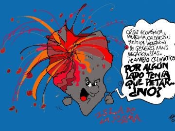 La erupción del volcán en La Palma, en la viñeta gráfica de Alfredo Boto-Hervás