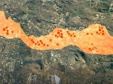 Este es el recorrido de la lengua de lava del volcán de La Palma que ya ha engullido cientos de casas