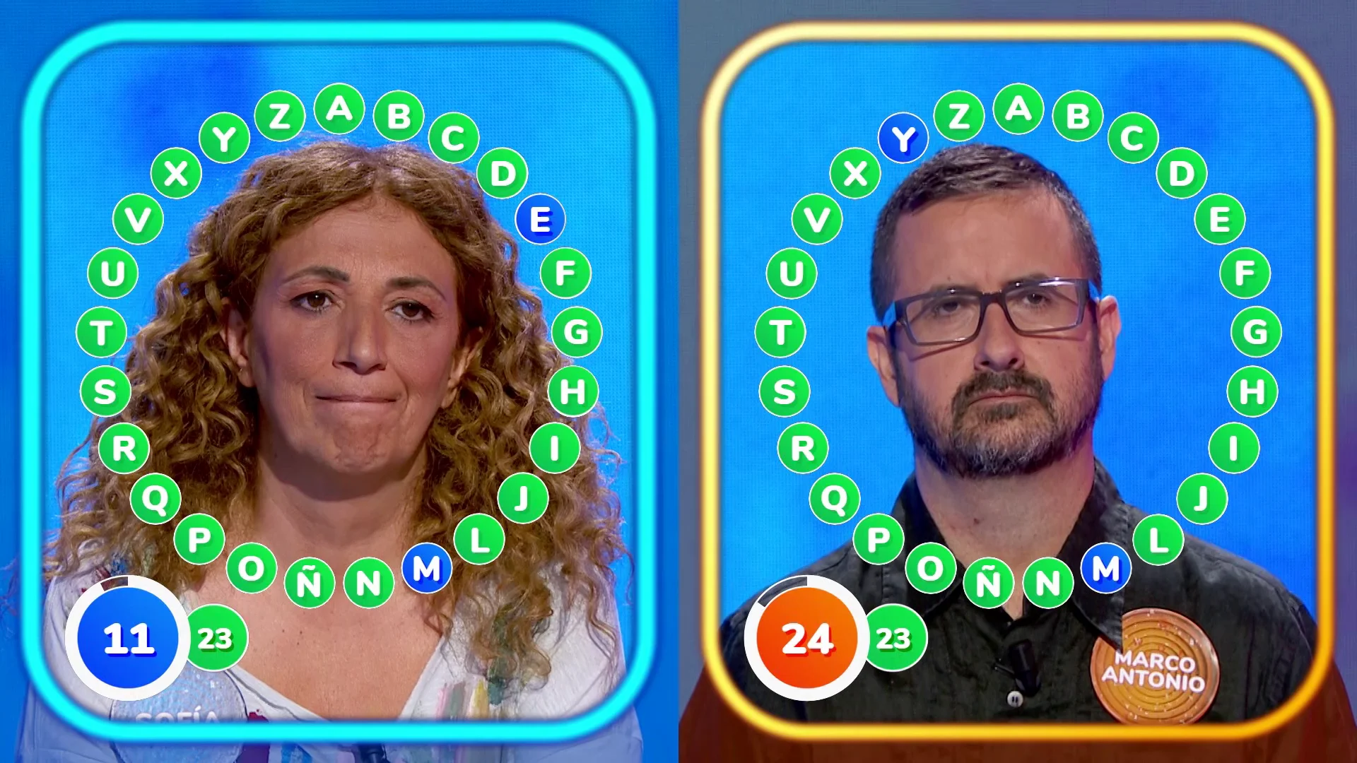 “Estoy preocupada”: Sofía apura al límite ante un Marco Antonio desconfiado en ‘El Rosco’ de ‘Pasapalabra’ “Estoy preocupada”: Sofía apura al límite ante un Marco Antonio desconfiado en ‘El Rosco’ de ‘Pasapalabra’