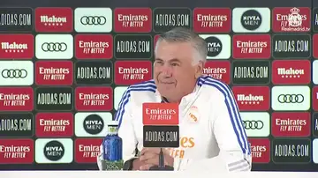 Ancelotti: "Hemos jugado 5 partidos fuera en campos complicados, el equipo tiene pelotas" Ancelotti: "Hemos jugado 5 partidos fuera en campos complicados, el equipo tiene pelotas"