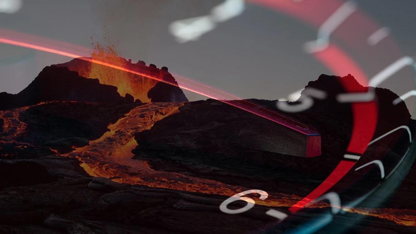 Velocidad de la lava del volcán de La Palma Velocidad de la lava del volcán de La Palma