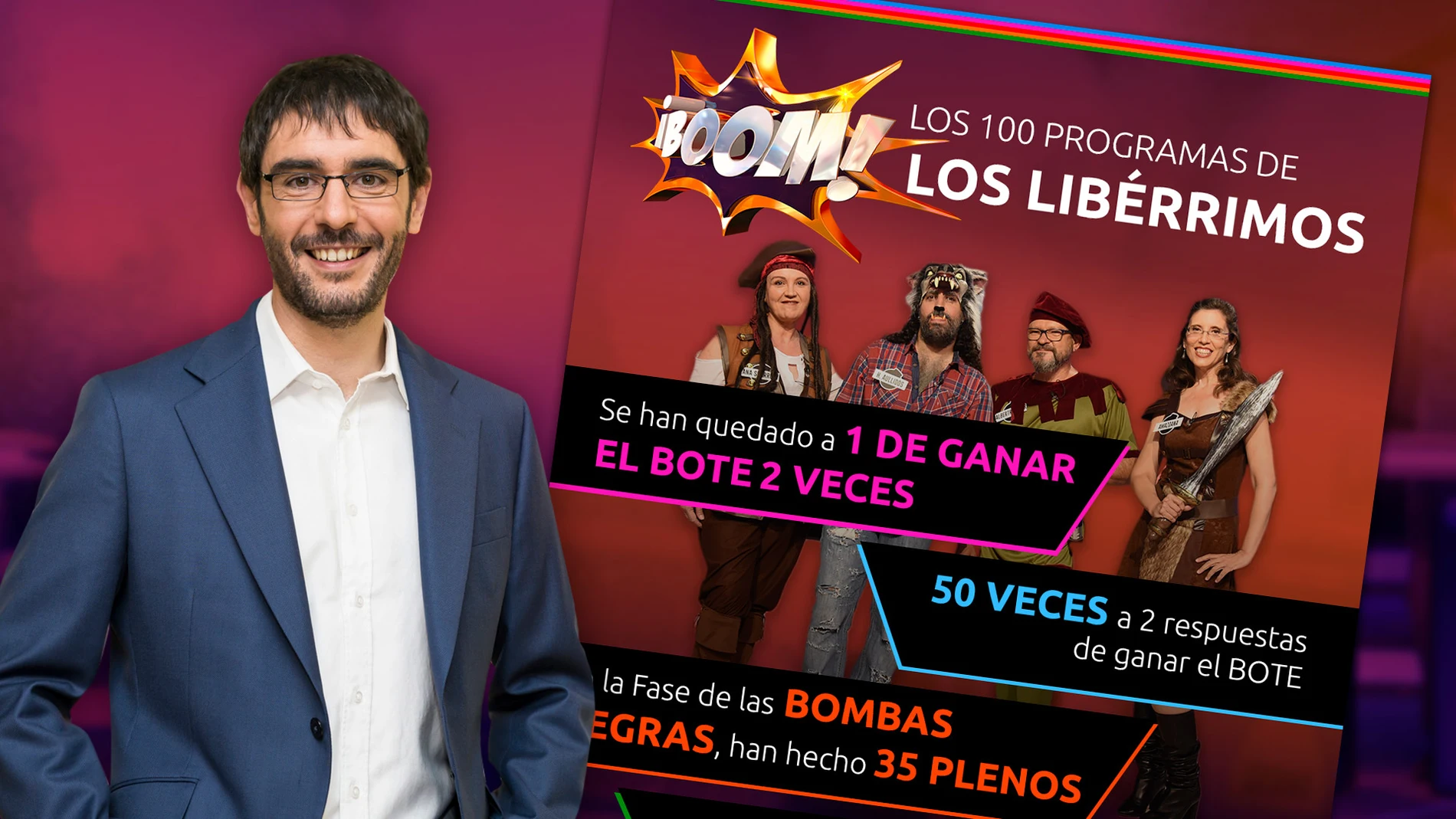 Los 'Libérrimos', en datos y curiosidades al cumplir 100 programas en '¡Boom!'