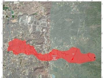 Recorrido lava volcán La Palma