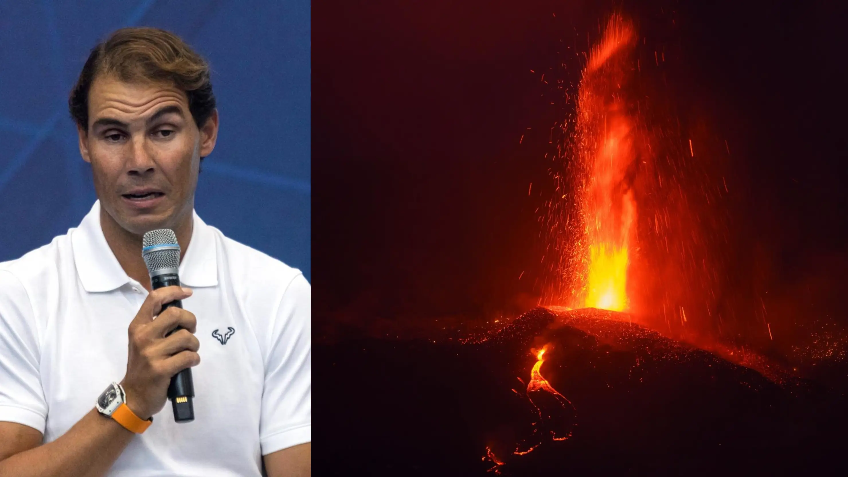 Rafa Nadal promete ayudar a los afectados por la erupci&oacute;n del volc&aacute;n en La Palma