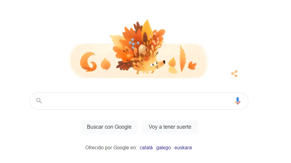 Google dedica un doodle especial a la llega de otoño Google dedica un doodle especial a la llega de otoño