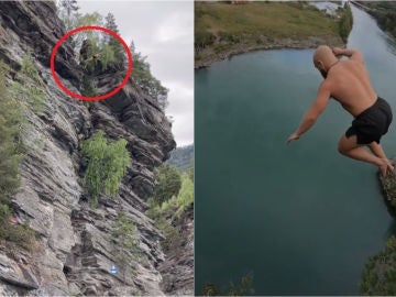 Ken Stornes y su increíble récord en la disciplina del salto de la muerte: ¡31,3 metros de caída libre hasta el agua!