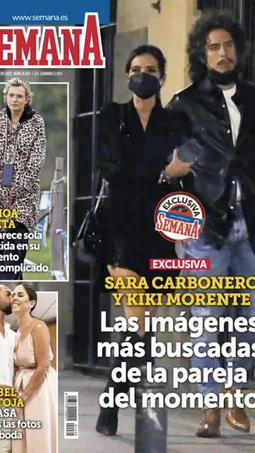 Portada de revista Semana con Sara Carbonero y Kiki Morente Portada de revista Semana con Sara Carbonero y Kiki Morente