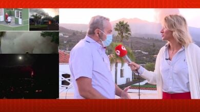 El enfado de un afectado por el volcán de La Palma: 