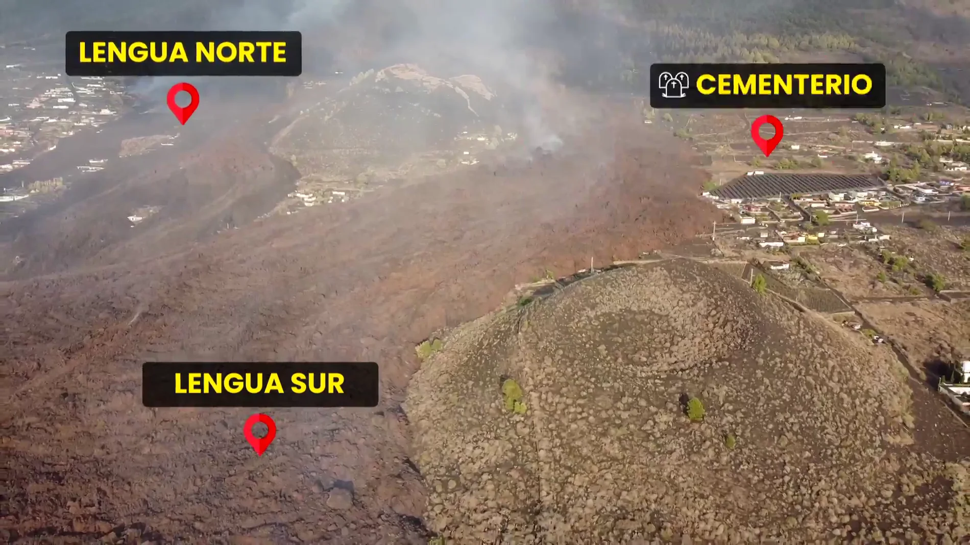 Imágenes de la evolución del volcán de La Palma, a vista de dron
