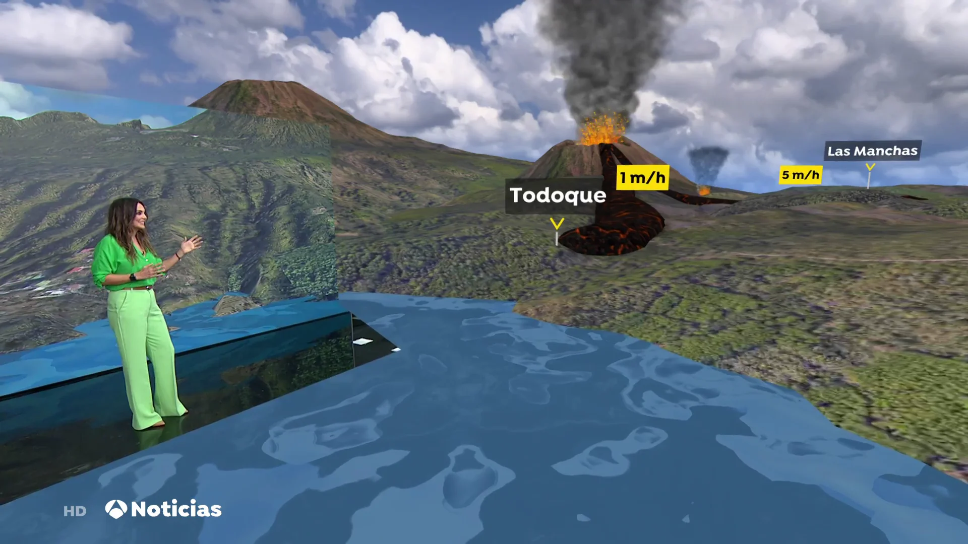 El cono del volc&aacute;n de La Palma se ha roto y deja una nueva colada enorme en direcci&oacute;n hacia el mar.