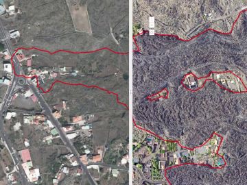 Antes y después de la zona de La Palma