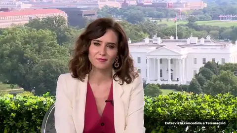 Ayuso: "He notado interés por Madrid; pero se sorprenden de que haya en España una política fiscal tan rígida" Ayuso: "He notado interés por Madrid; pero se sorprenden de que haya en España una política fiscal tan rígida"