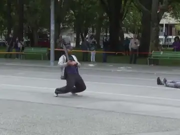 Simulan un atentado terrorista yihadista en Pamplona Simulan un atentado terrorista yihadista en Pamplona