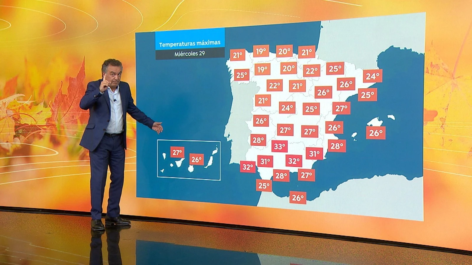 Previsión del tiempo del miércoles 29 con Roberto Brasero Previsión del tiempo del miércoles 29 con Roberto Brasero