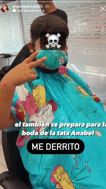 Alberto, el hijo de Isa Pantoja, preparándose para la boda de su tía, Anabel Pantoja