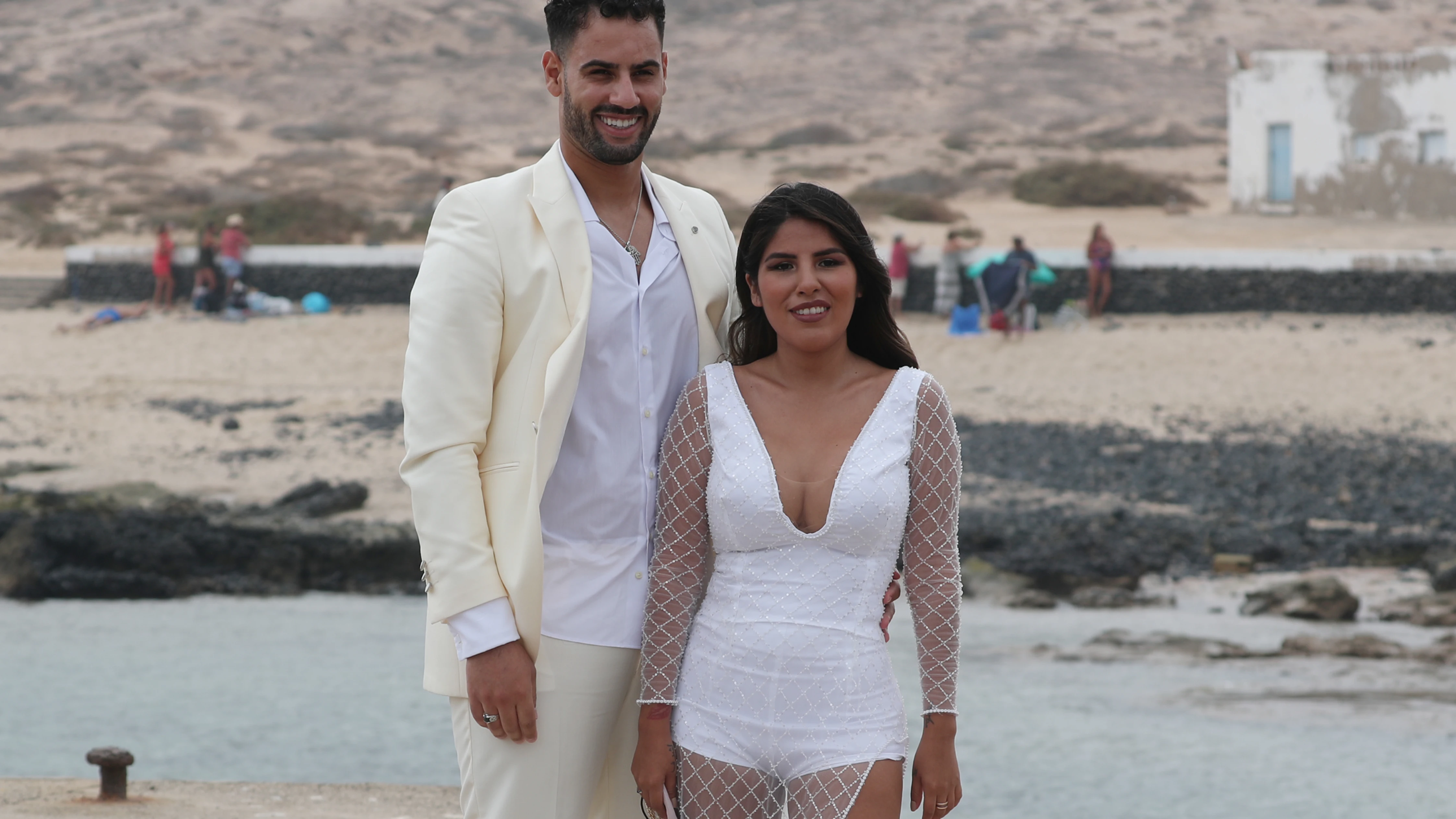 Isa Pantoja y Asraf Beno en la boda de Anabel Pantoja