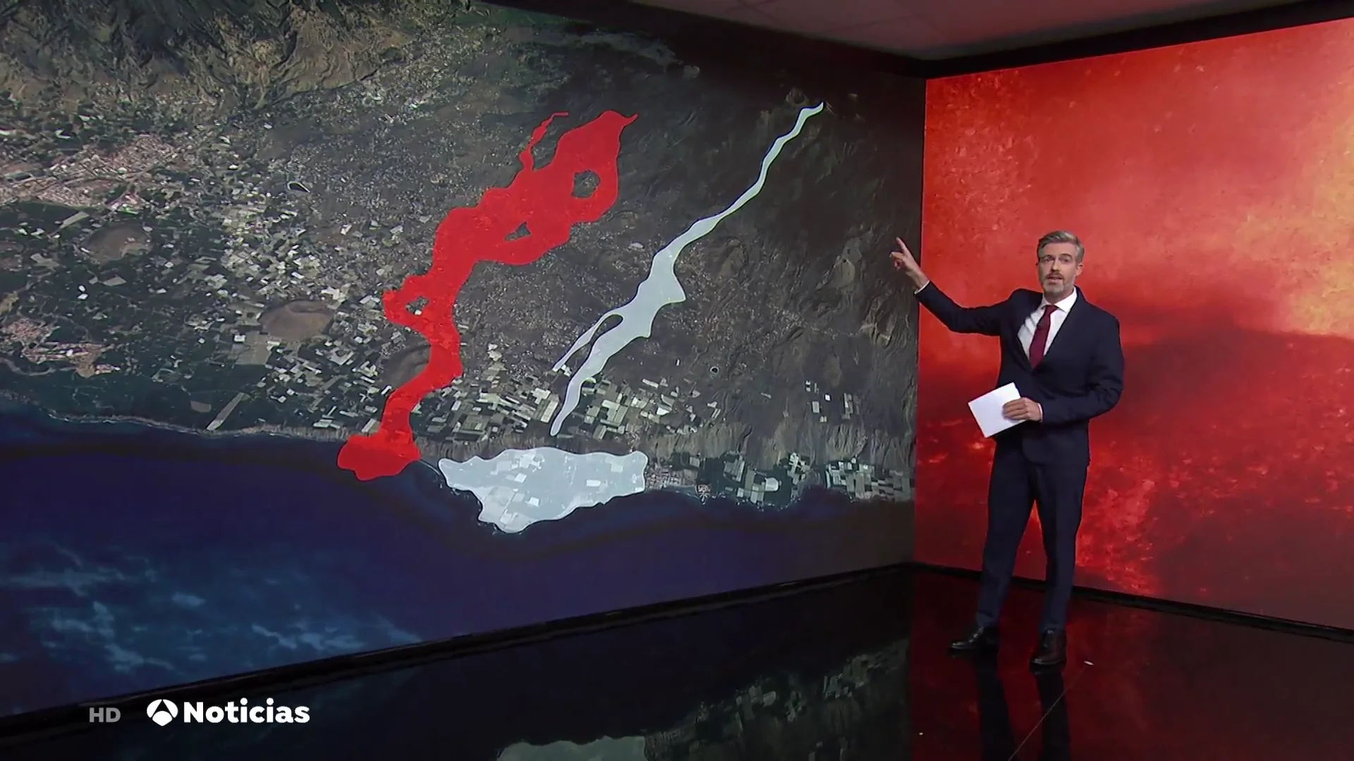 Así transforma la isla el volcán de La Palma extendiendo su superficie Así transforma la isla el volcán de La Palma extendiendo su superficie