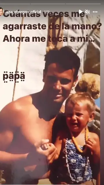 Ana Obregón con su padre Ana Obregón con su padre