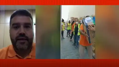 Gestos solidarios en el volcán. Gestos solidarios en el volcán.