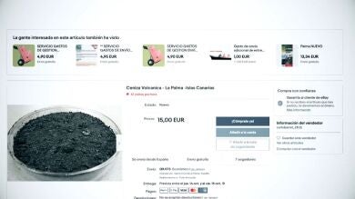 Multas millonarias por vender por internet material volcánico como la ceniza del volcán de La Palma