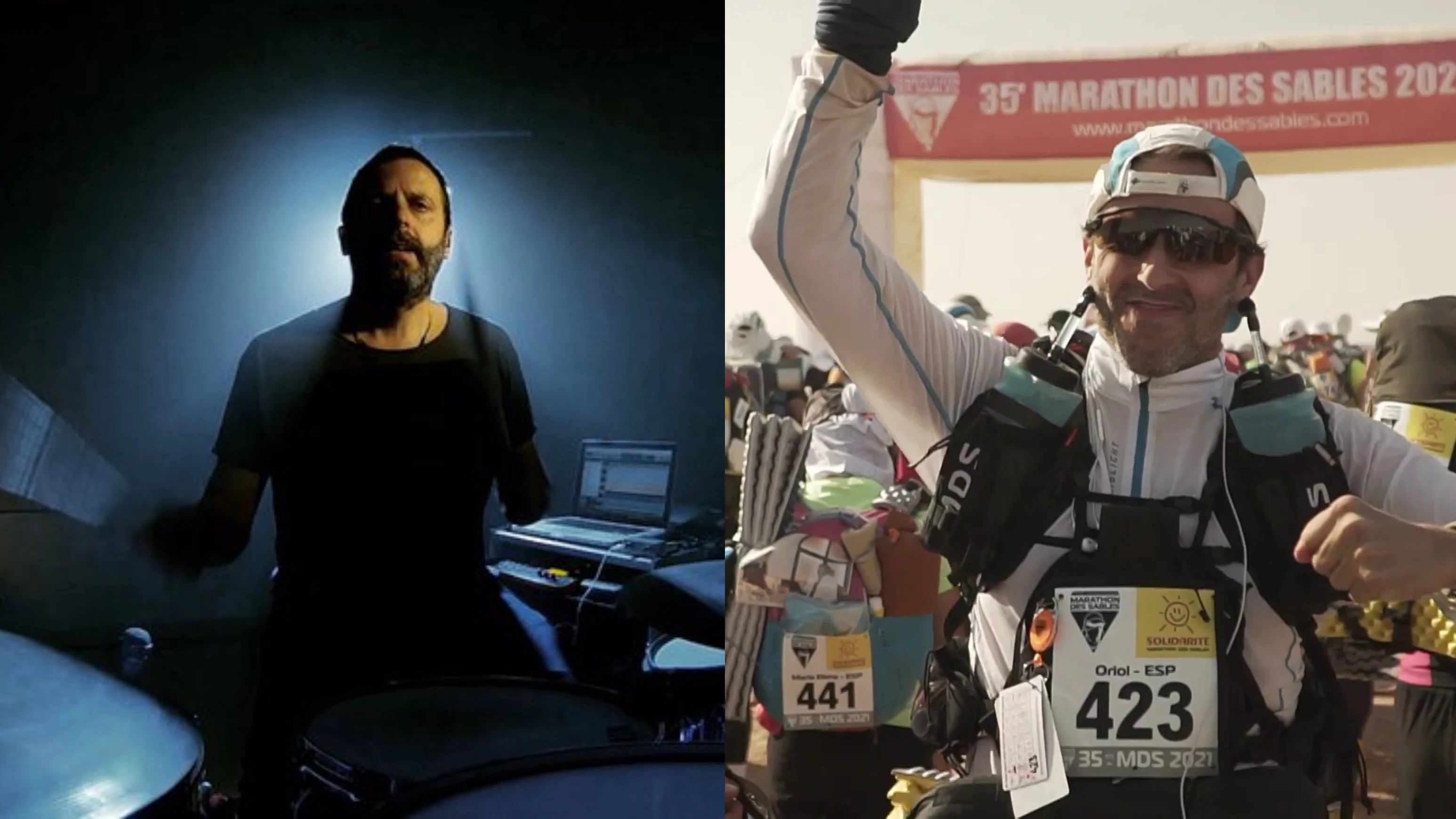 Oriol Bonet, batería de 'Love of Lesbian', en el Maratón de las Arenas: "Tomo 16 litros de agua al día" Oriol Bonet, batería de 'Love of Lesbian', en el Maratón de las Arenas: "Tomo 16 litros de agua al día"