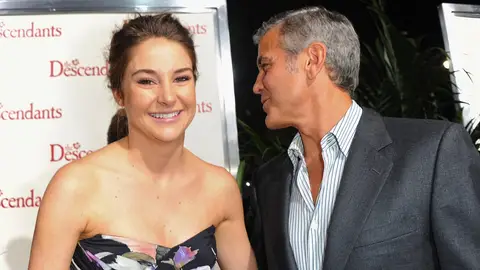 Shailene Woodley y George Clooney Shailene Woodley y George Clooney