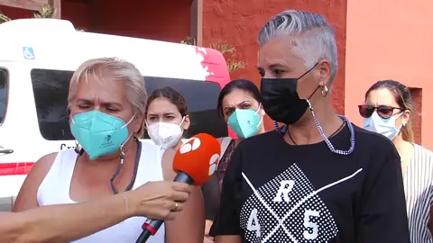 Vecinos realojados por la erupción del volcán en La Palma Vecinos realojados por la erupción del volcán en La Palma