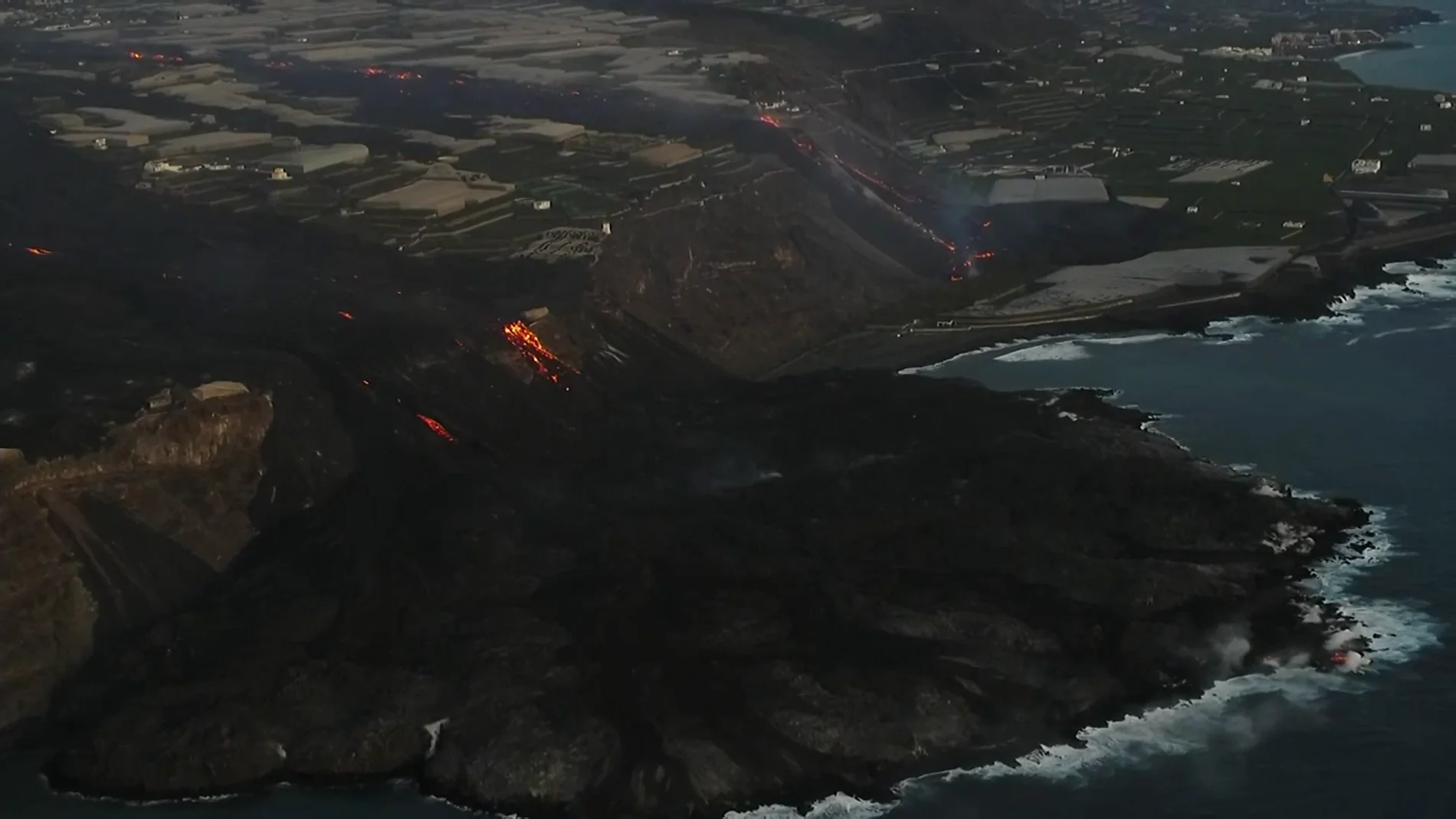 Delta de lava en La Palma