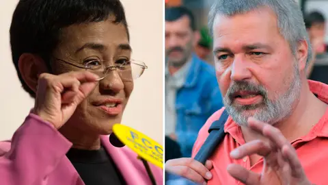 El Premio Nobel de la Paz 2021 es para los periodistas Maria Ressa y Dmitry Muratov El Premio Nobel de la Paz 2021 es para los periodistas Maria Ressa y Dmitry Muratov