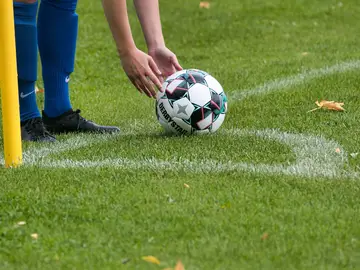 Imagen de archivo de un campo de fútbol Imagen de archivo de un campo de fútbol