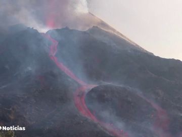 Preocupación por la colada nueva dirección de la colada de lava