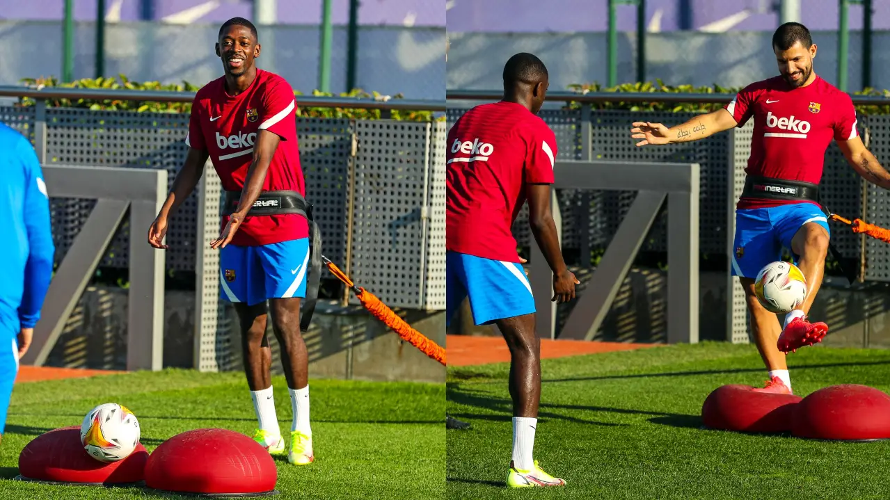 Ousmane Demb&eacute;l&eacute; y Kun Ag&uuml;ero ya trabajan con el grupo y afrontan la recta final de su recuperaci&oacute;n
