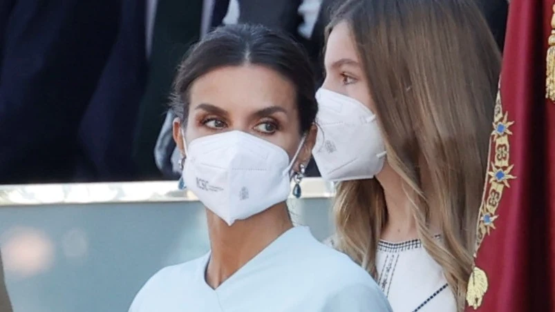 La reina Letizia en el Día de la Hispanidad de 2021 La reina Letizia en el Día de la Hispanidad de 2021