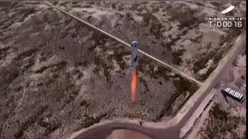 Lanzamiento de Blue Origin con el actor William Shatner de Star Trek entre los tripulantes, en vídeo Lanzamiento de Blue Origin con el actor William Shatner de Star Trek entre los tripulantes, en vídeo
