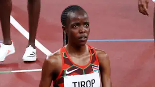 La atleta keniana Agnes Jebet Tirop, en los pasados Juegos Olímpicos de Tokio 2020 La atleta keniana Agnes Jebet Tirop, en los pasados Juegos Olímpicos de Tokio 2020