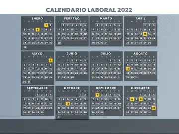 Calendario laboral y festivos 2022 Calendario laboral y festivos 2022
